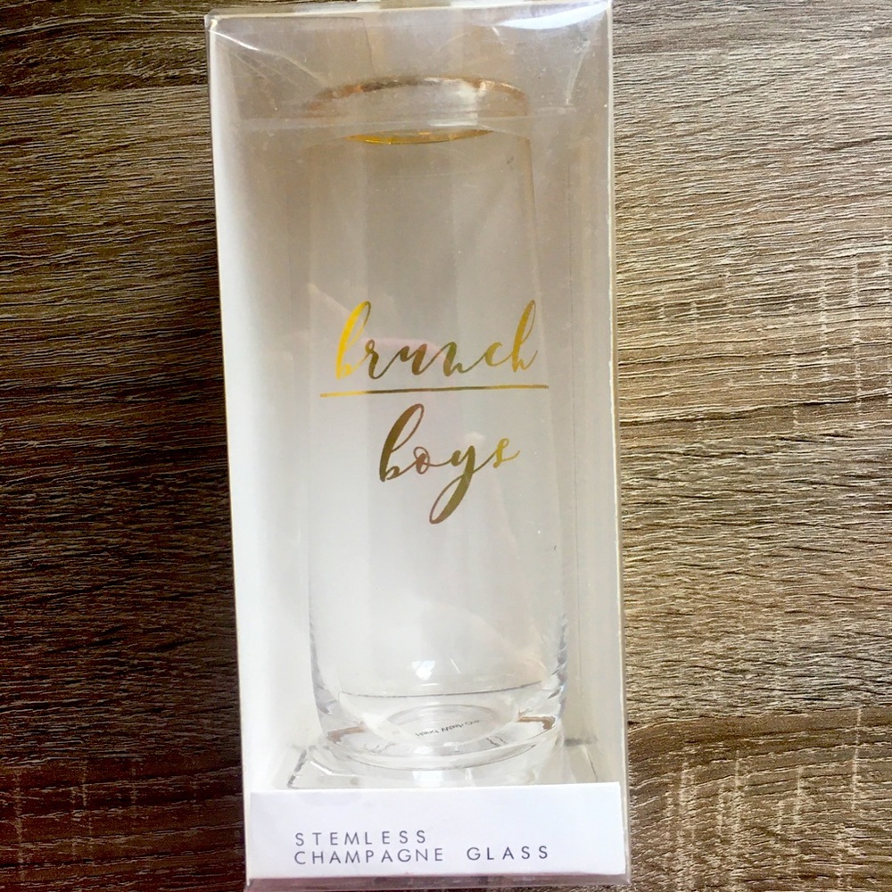 Brunch Over Boys Champagne Mimosa Stemless Glass